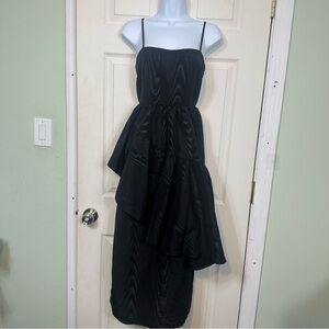 Kate Spade New York x Target Tiered Ruffle Black Tank Midi Dress Plus Size Small